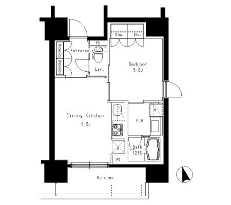 パークアクシス高田馬場 701 間取り図