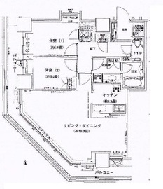 勝どきビュータワー 40階 間取り図