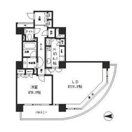 リバーポイントタワー 1308 間取り図