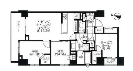 レフィール参宮橋ヒルズ 3階 間取り図