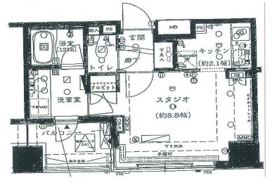 グランスイート代々木 3階 間取り図