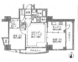 シティコート目黒 2-311 間取り図