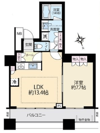 芝浦アイランド グローヴタワー 47階 間取り図