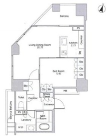 五番町マンション 6階 間取り図