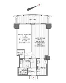 愛宕グリーンヒルズフォレストタワー 2508 間取り図