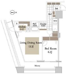 コンシェリア西新宿タワーズウエスト 17階 間取り図