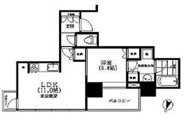 パークタワー上野池之端 9階 間取り図