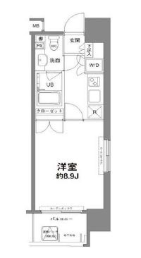 コンフォリア新宿御苑1 704 間取り図