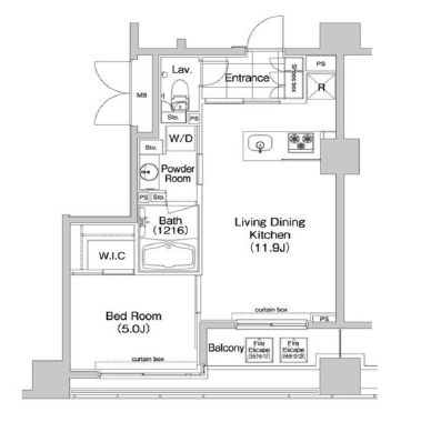 コンフォリア新川 203 間取り図