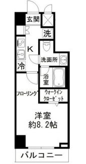 ルシェーヌ恵比寿 202 間取り図