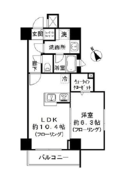 ルシェーヌ恵比寿 304 間取り図