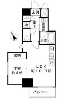 ルシェーヌ恵比寿 501 間取り図