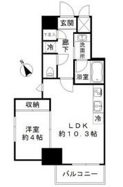 ルシェーヌ恵比寿 501 間取り図