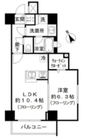 ルシェーヌ恵比寿 603 間取り図