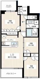 カスタリア八雲 202 間取り図