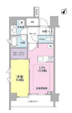 リヴェール赤坂 503 間取り図