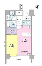 リヴェール赤坂 503 間取り図