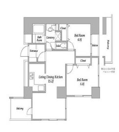 プラザタワー勝どき 1812 間取り図