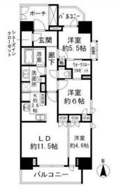 パークハウス文京関口 13階 間取り図