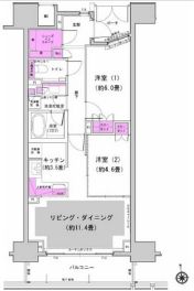 パークハウス文京関口 13階 間取り図