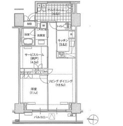 ブリリアイスト東雲キャナルコート 710 間取り図