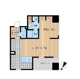 ウィルテラス勝どき 1004 間取り図