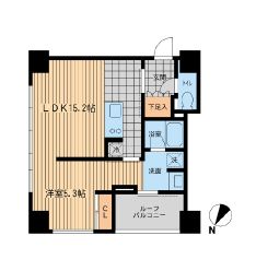 ウィルテラス勝どき 1203 間取り図