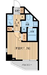 ウィルテラス奥沢 601 間取り図