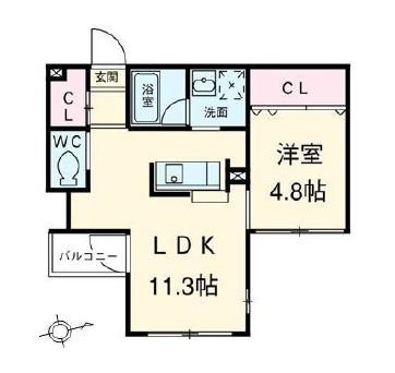 ベルジューレ高輪 301 間取り図