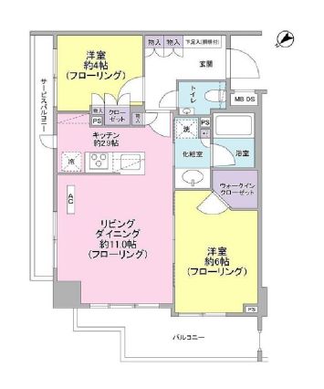 ピアース笹塚 1階 間取り図