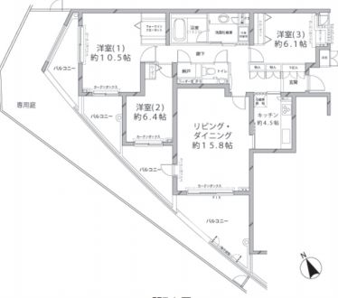 MFPRコート代官山 106 間取り図
