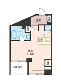 エスティメゾン麻布永坂 1202 間取り図