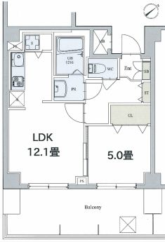 カスタリア本駒込 601 間取り図