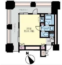 ルネ新宿御苑タワー 1602 間取り図