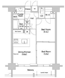 コンフォリア下北沢 106 間取り図