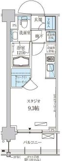 パークアクシス菊川ステーションゲート 1104 間取り図