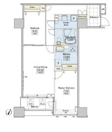 レジディアタワー上池袋 タワー棟 516 間取り図