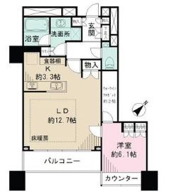 ザ・パークハウス三軒茶屋タワー 6階 間取り図