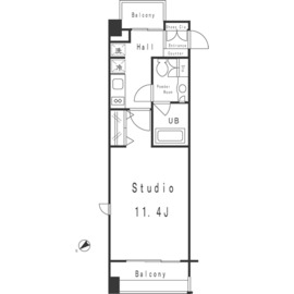 西新宿VIPROYAL 804 間取り図
