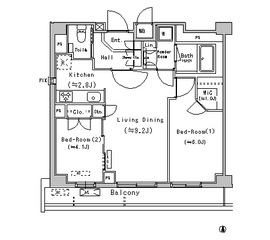 コンフォリア駒場 326 間取り図