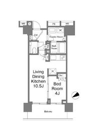 ウェリス六本木 6階 間取り図