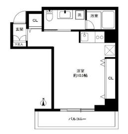 広尾ウエスト 2C 間取り図