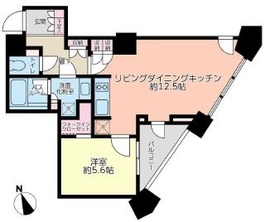 中目黒アトラスタワー 8階 間取り図