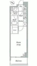 グレイスコート目黒 2階 間取り図