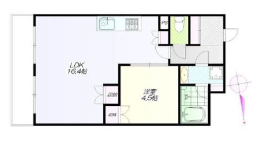 プレジール新宿大久保 5階 間取り図