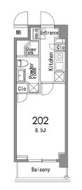 カスタリア中目黒 202 間取り図