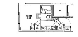 アジールコート北品川 204 間取り図