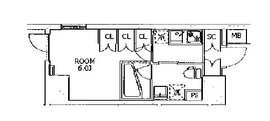 アジールコート北品川 203 間取り図