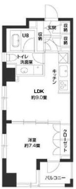 パークキューブ銀座イースト 605 間取り図