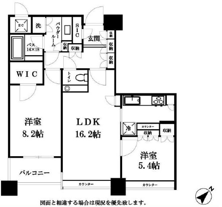 パークコート赤坂ザ・タワー 17階 間取り図